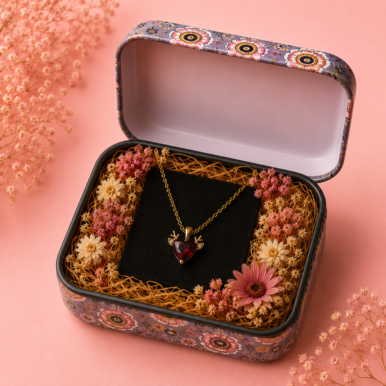Crimson Heart Pendant Box β€οΈ