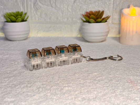 Mechanical Keyboard Keychain with Click Sound & Light | Best Gift or gamers