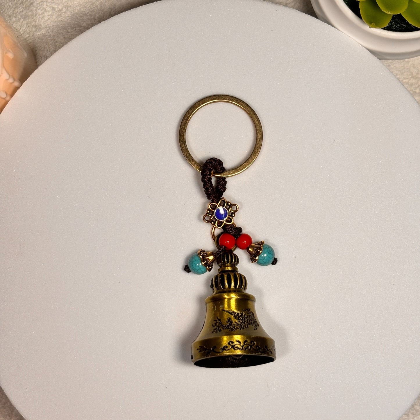 Vintage Bell Keychain (Lucky Charm Handcrafted Keyring)
