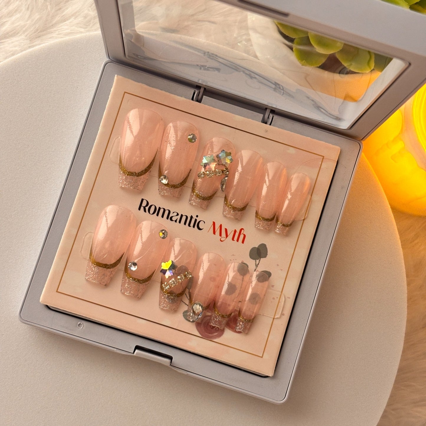 Nude Glam Press-On Nails Set
