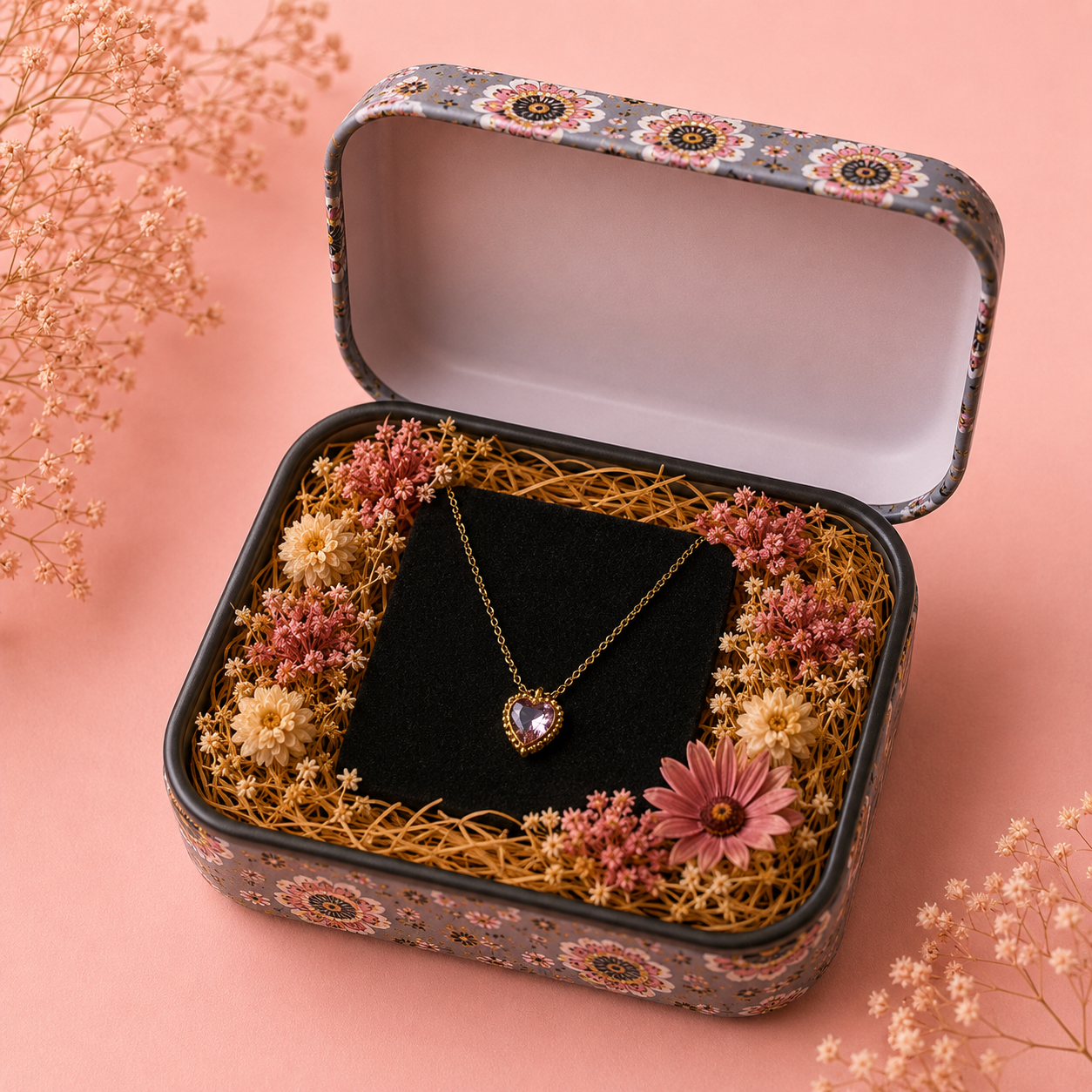 Amethyst Heart Pendant Box 💜