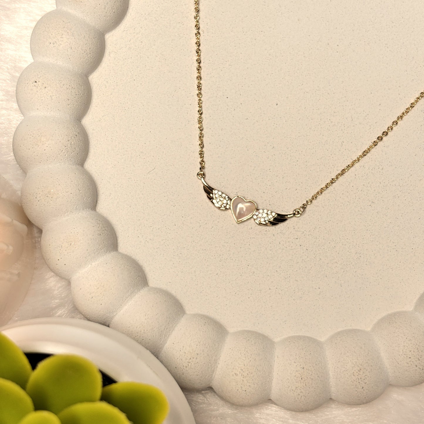 Angel Wing Heart Necklace