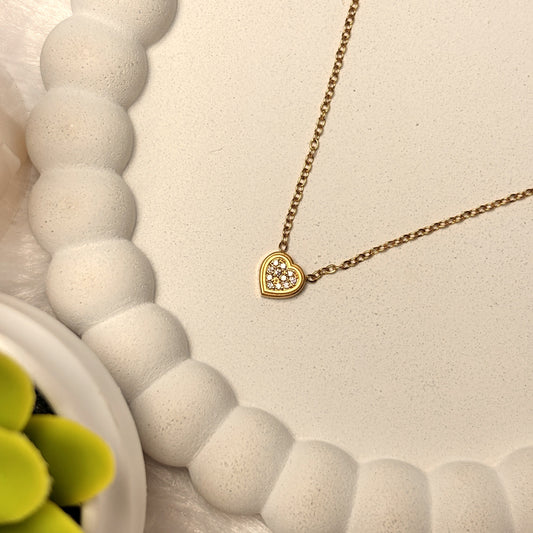 Crystal Heart Pendant Necklace