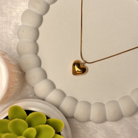 Golden Heart Pendant Necklace