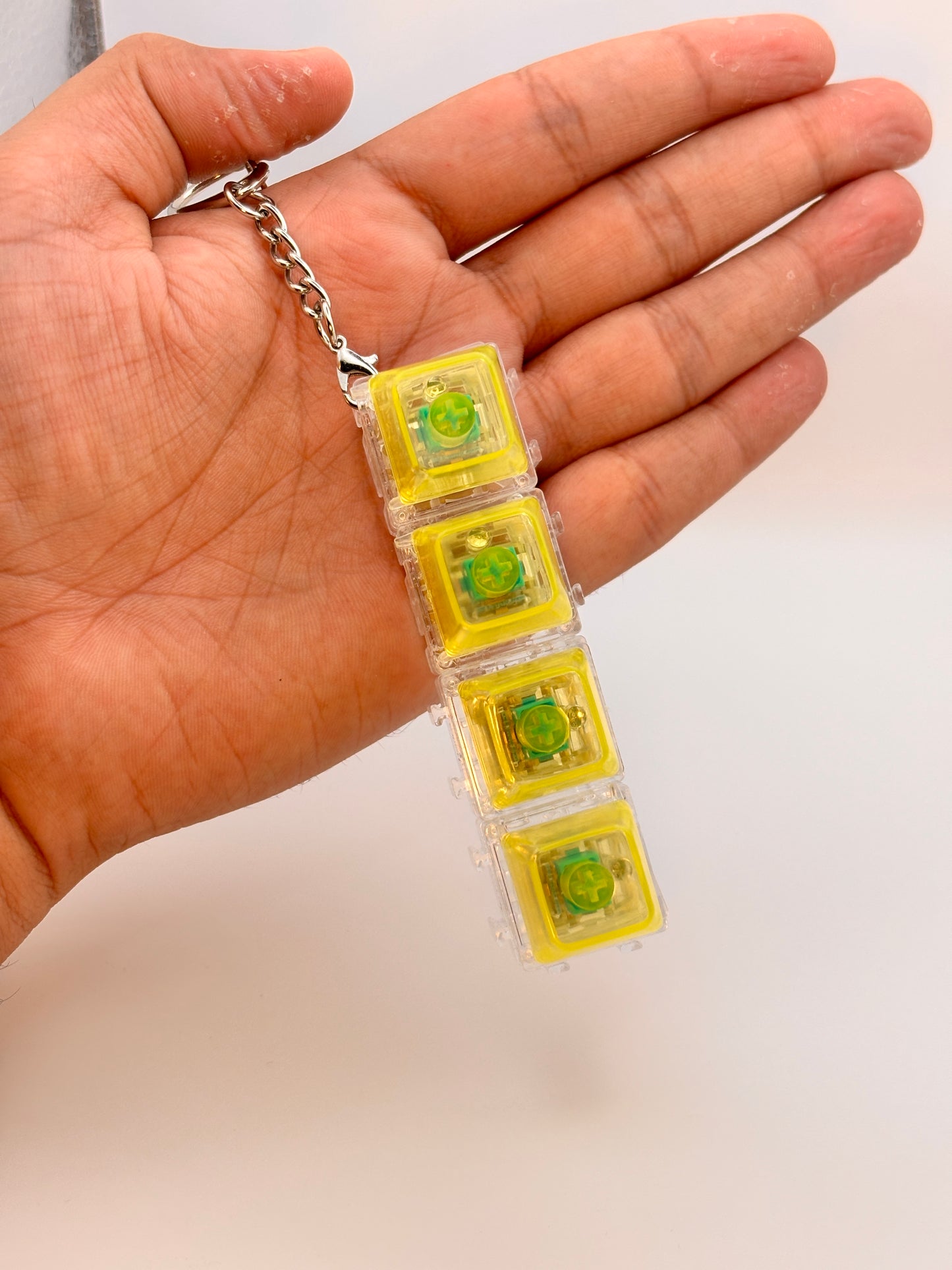 Mechanical Keyboard Keychain with Click Sound & Light | Best Gift or gamers