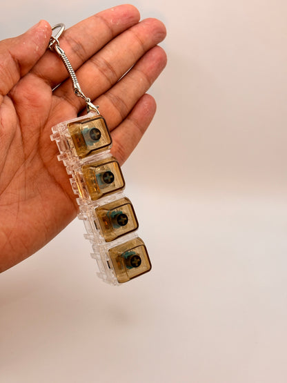 Mechanical Keyboard Keychain with Click Sound & Light | Best Gift or gamers