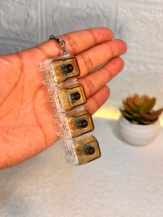 Mechanical Keyboard Keychain with Click Sound & Light | Best Gift or gamers