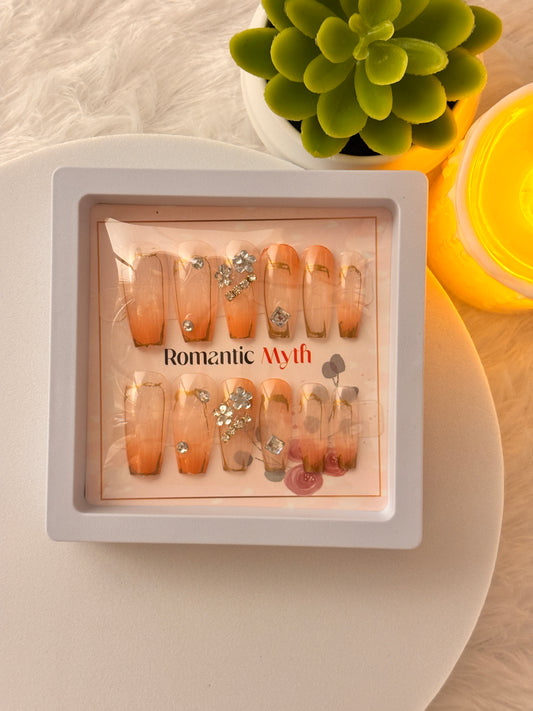 Sunset Ombre Press-On Nails Set