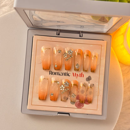 Sunset Ombre Press-On Nails Set