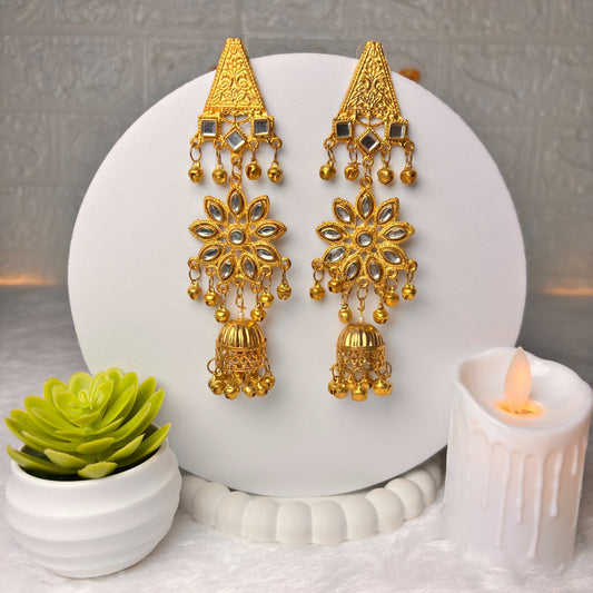 Kashmiri Floral Jhumka Earrings