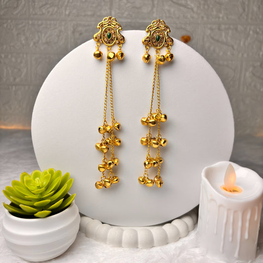 Kashmiri Chain Jhumka Earrings