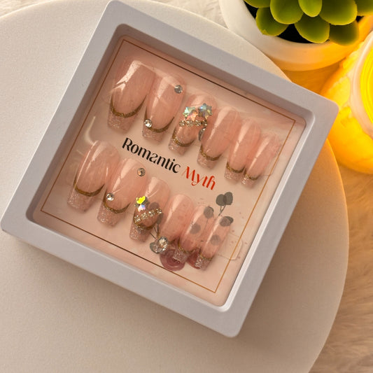 Nude Glam Press-On Nails Set