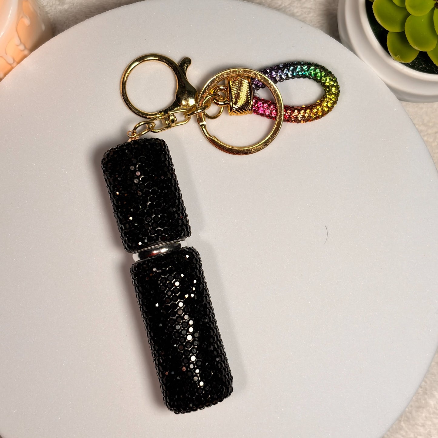 Mini Refillable Perfume Bottle Keychain (Luxury Bag Charm Spray)