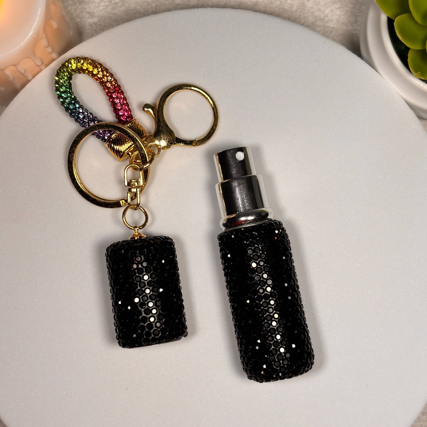 Mini Refillable Perfume Bottle Keychain (Luxury Bag Charm Spray)